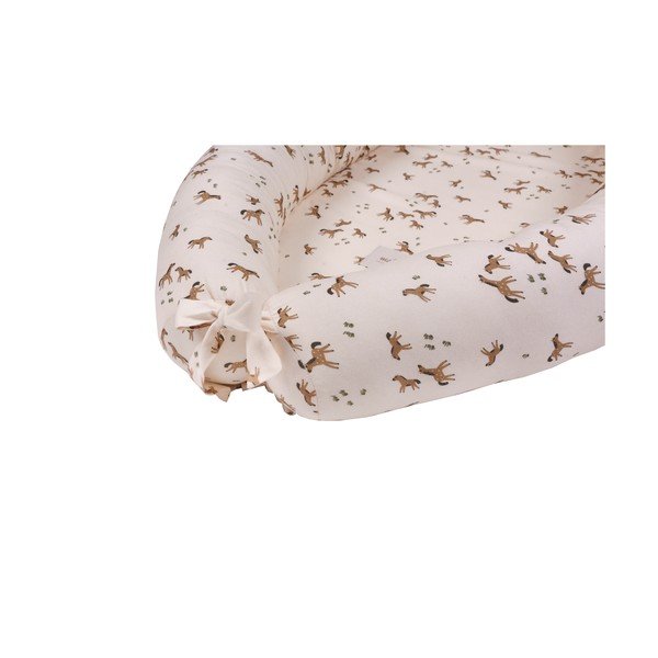 Cuib pentru bebeluș crem Free Horses – Malomi Kids-image-3