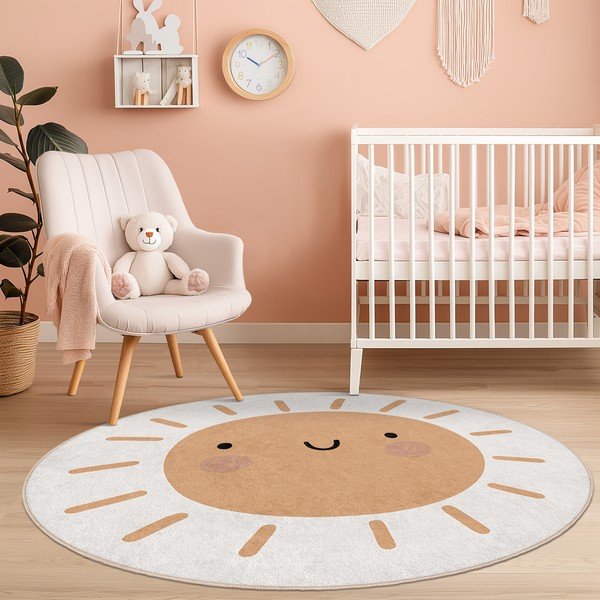 Covor pentru copii lavabil ø100 cm Sunny World – Mila Home-image-3