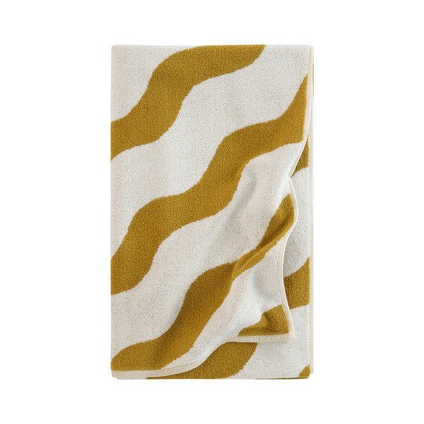 Prosop galben/crem din bumbac 90x150 cm Waves – Jotex