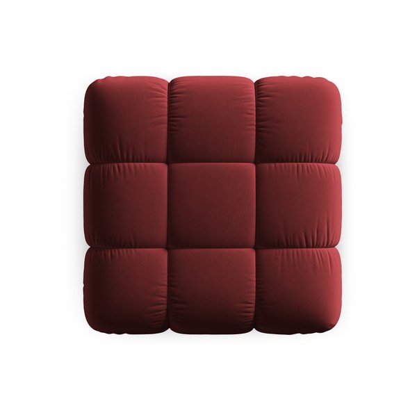 Taburet modular roșu cu tapițerie din catifea Bellis – Micadoni Home-image-4
