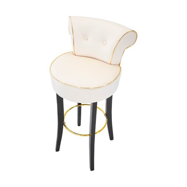 Scaun de bar crem din catifea 96 cm Luxy – Mauro Ferretti-image-3