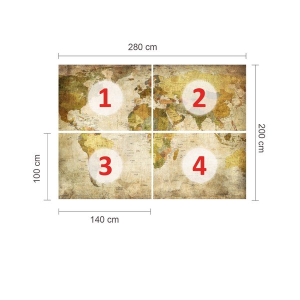 Tapet, format mare, World Map-image-3