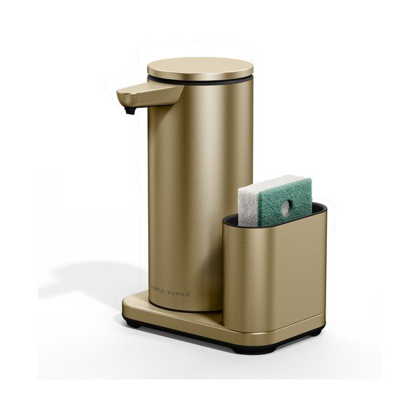 Suport pentru accesorii de spălat auriu mat automat din metal – simplehuman-image-1