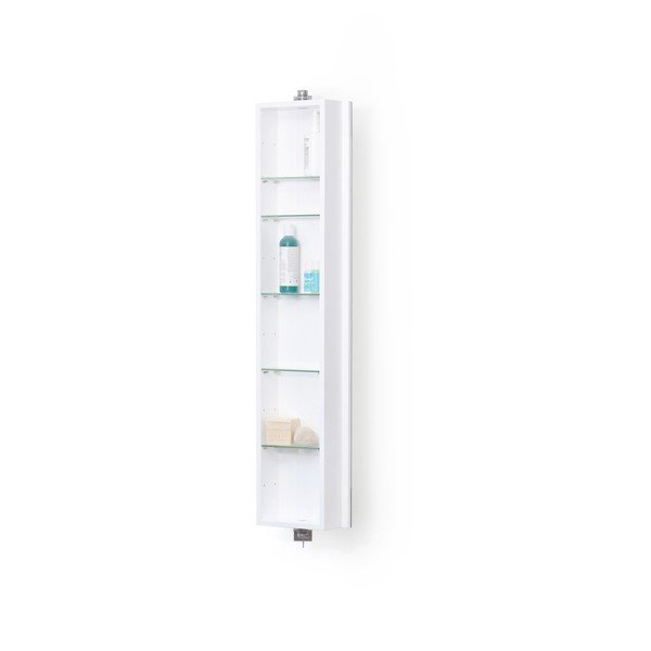 Dulap pentru baie cu oglindă Domain, 110 cm, alb-image-2