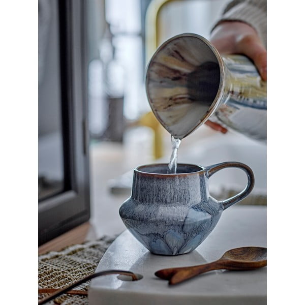 Căni albastru-deschis 4 buc. din gresie 300 ml Bessie – Bloomingville-image-3