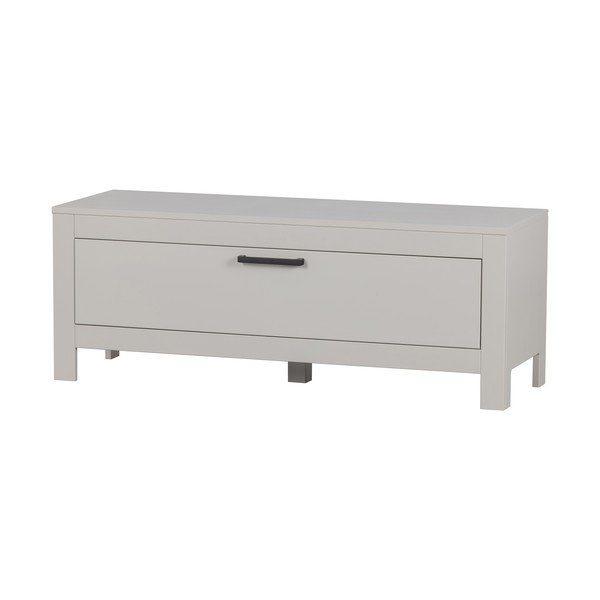 Comodă TV gri deschis din lemn de pin 120x45x40 cm Bonk – WOOOD-image-2