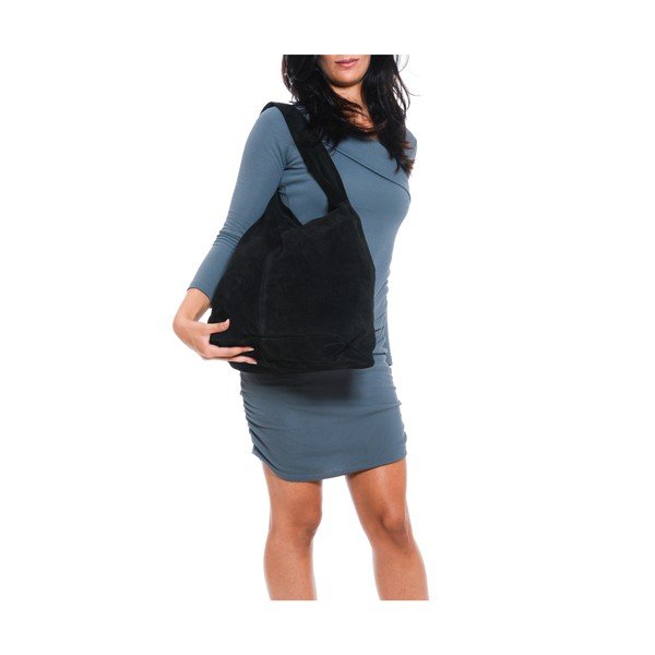 Geantă de piele Roberta M Perlita, negru-image-4