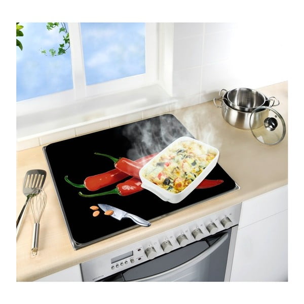 Protecție din sticlă pentru peretele de lângă aragaz Wenko Peperoni, 50 x 56 cm-image-3