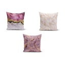 Set 3 fețe de pernă Minimalist Cushion Covers Pinkie Cassie, 45 x 45 cm