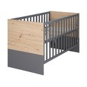 Pătuț gri-în culoare naturală 60x120 cm Anna – Roba