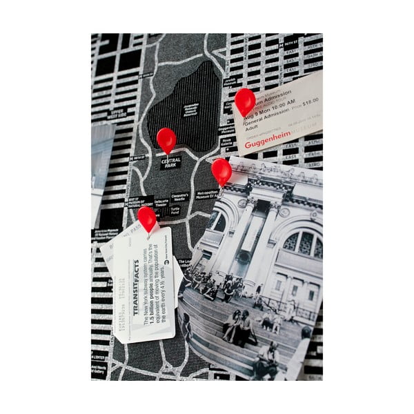 Hartă a lumii de perete Palomar Pin World, 126 x 68 cm, negru-image-3