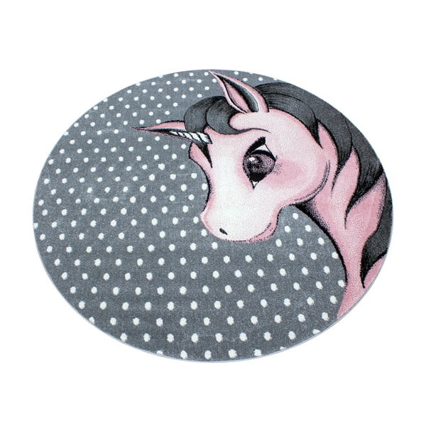 Covor pentru copii roz/gri ø 120 cm Kids – Ayyildiz Carpets