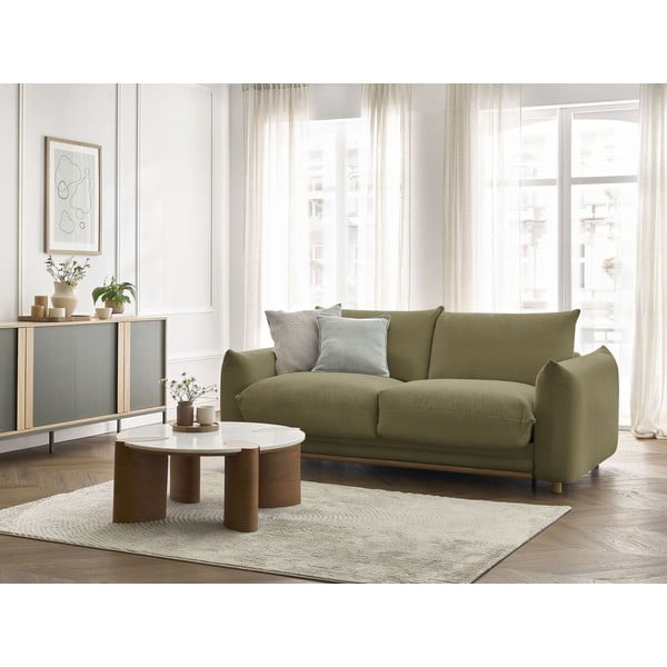 Canapea verde extensibilă 234 cm Ernest – Bobochic Paris-image-1