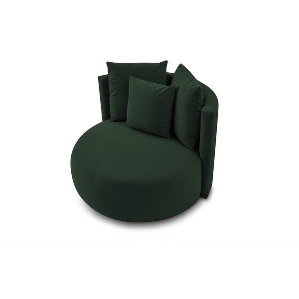 Fotoliu verde închis cu tapițerie din catifea Cesar – Bobochic Paris-image-4