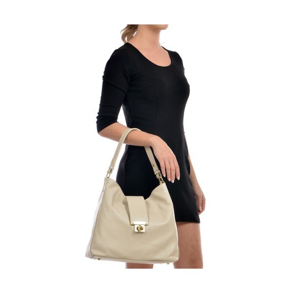 Geantă din piele Roberta M Top, bej-image-2