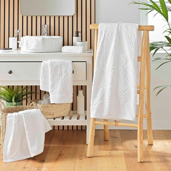 Prosop alb din bumbac din frotir 70x130 cm Madeira – douceur d'intérieur-image-3