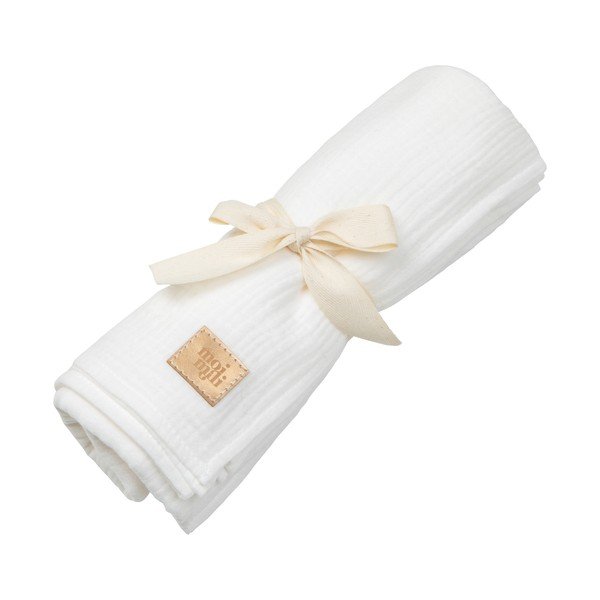 Pătură din muselină bej pentru copii 100x100 cm Cream - Moi Mili