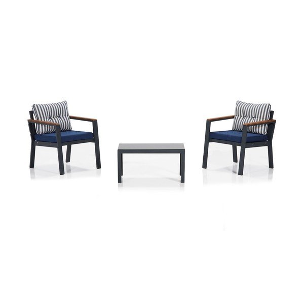 Set mobilier de grădină albastru pentru patru persoane Defne – Floriane Garden-image-1