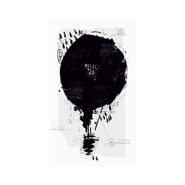 Tablou Black&White Baloon, 41 x 70 cm