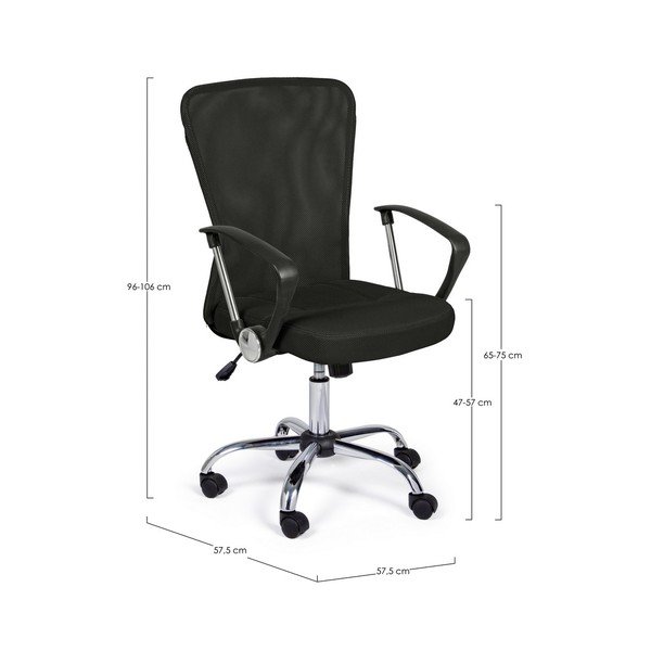 Scaun de birou negru tapițat Brisbane – Yes Everyday-image-3