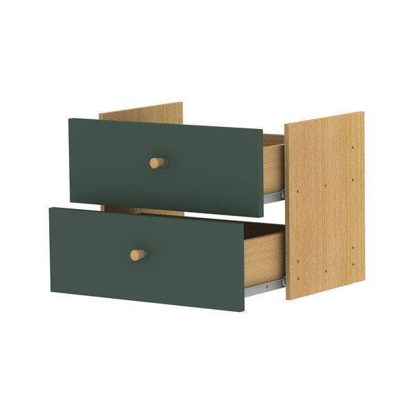 Modul cu sertare pentru sistem de rafturi modulare verde 43x33 cm Z Cube - Tenzo-image-3