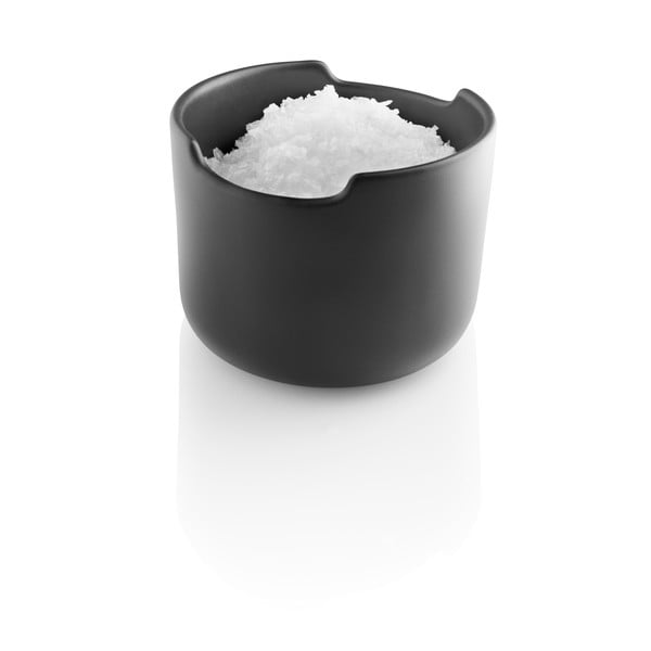 Recipient pentru sare din gresie cu capac din lemn Eva Solo Nordic, negru-image-3