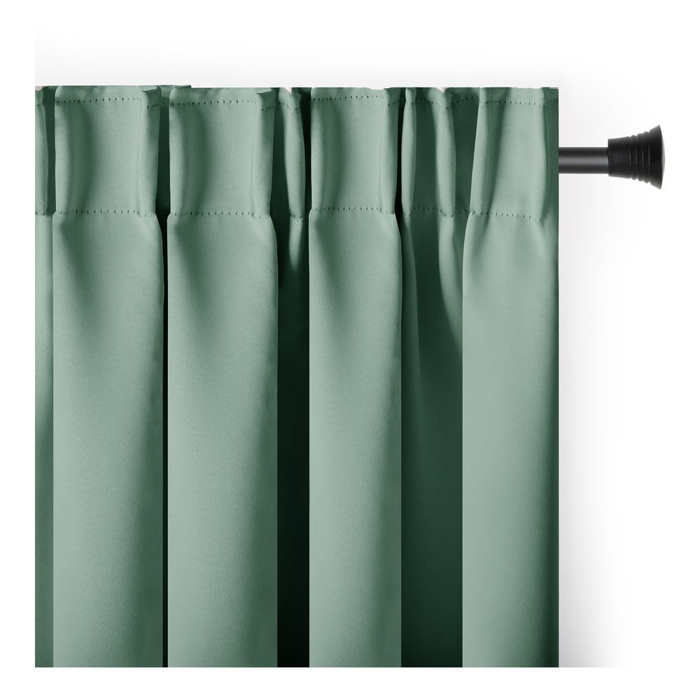 Draperie verde-deschis blackout/termoizolantă 140x270 cm Pleat – Restilo