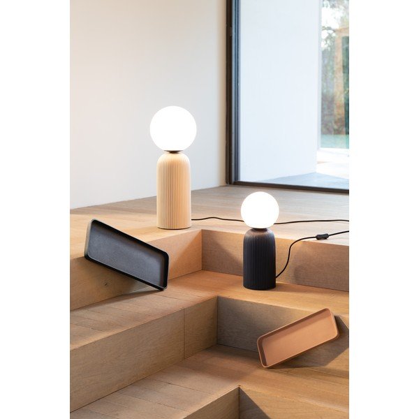 Veioză albastră din ceramică cu abajur din sticlă (înălțime 38 cm) Dash – Zuiver-image-2