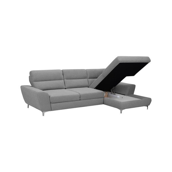 Canapea extensibilă Windsor & Co Sofas Omega, gri deschis, partea dreaptă-image-4