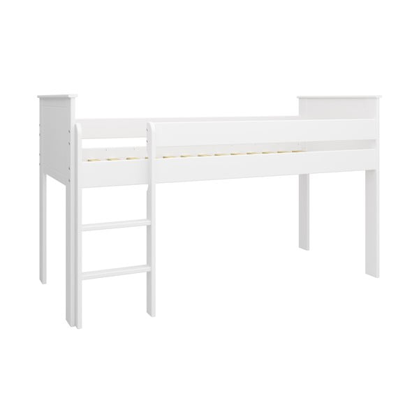 Pat pentru copii  90x200 cm alb înalt Alba - Tvilum-image-1