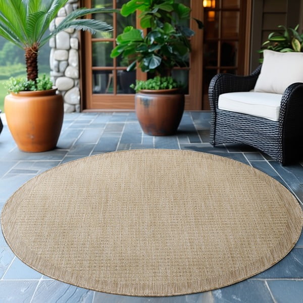 Covor de exterior bej rotund ø 120 cm Giza – Ayyildiz Carpets-image-1
