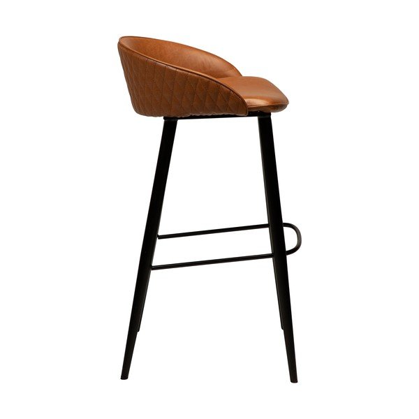 Scaun bar cu husă din piele artificială DAN-FORM Denmark Dual, maro, înălțime 91 cm-image-2