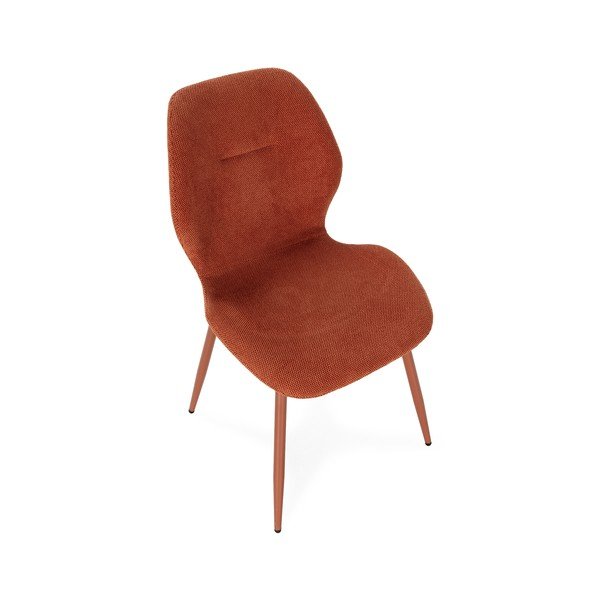 Scaune de dining teracotă 4 buc. tapițate Ansu – Marckeric-image-3