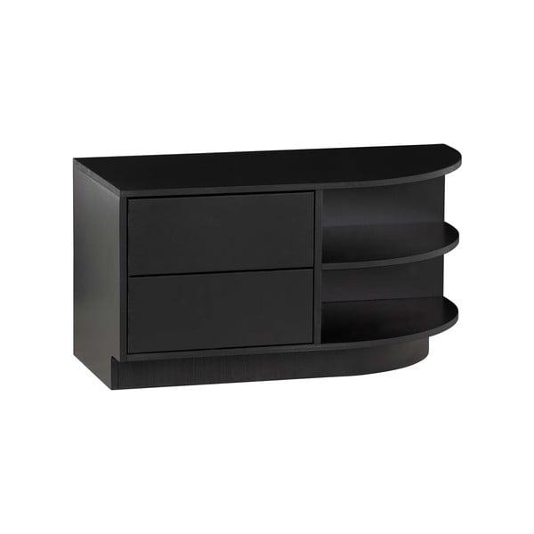 Masă TV modulară neagră din lemn masiv de pin 78x40 cm Finca – WOOOD-image-3