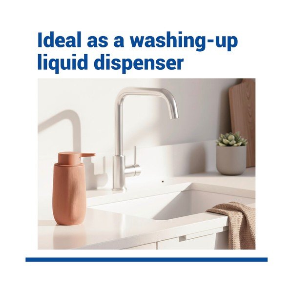 Dozator de săpun lichid maro din plastic 400 ml Fablo – Wenko-image-2
