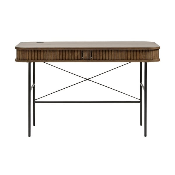 Birou cu aspect de lemn de stejar 60x120 cm Nola – Unique Furniture-image-4