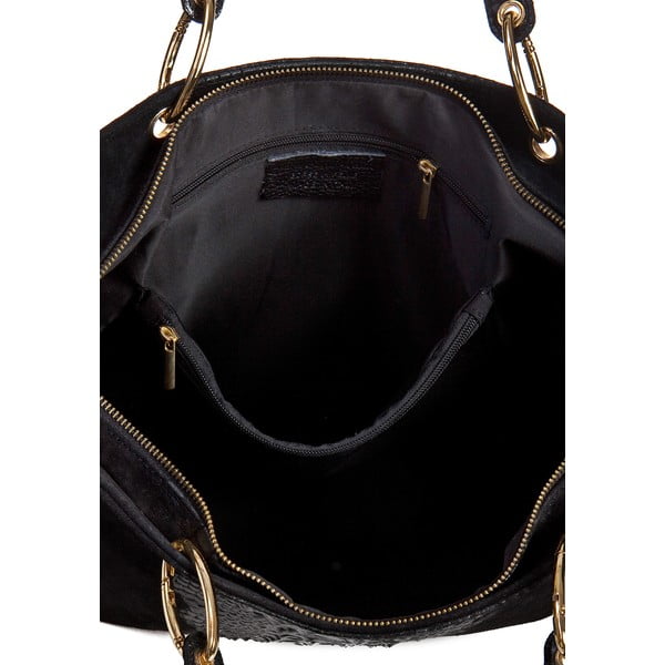 Geantă neagră din piele Massimo Castelli Ravenna -image-3