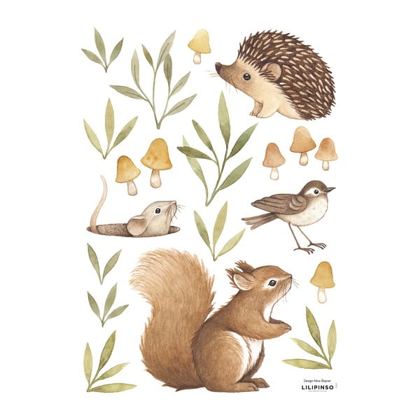 Folie cu stickere 30x42 cm Little Forest Animals – Lilipinso