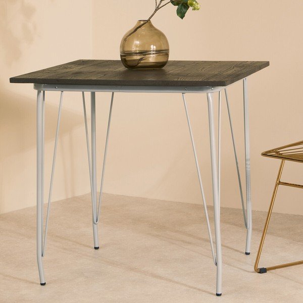 Masă de dining din lemn de ulm ø 80 cm District – Premier Housewares-image-4
