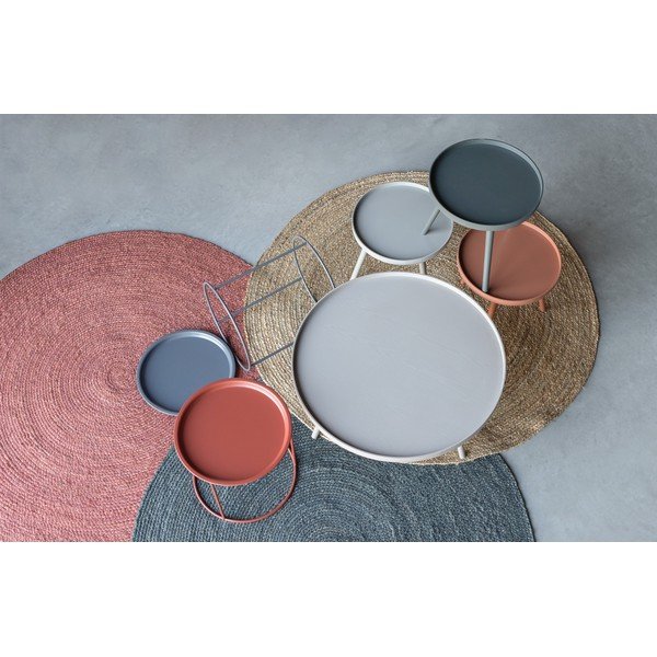 Măsuță de cafea / auxiliară WOOOD Sasha, ø 41 cm, gri închis-image-1