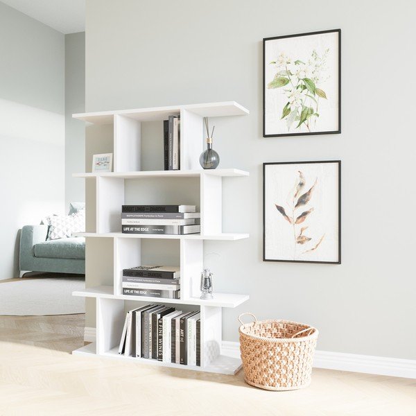 Bibliotecă albă 90x127 cm Harmon – Kalune Design-image-2