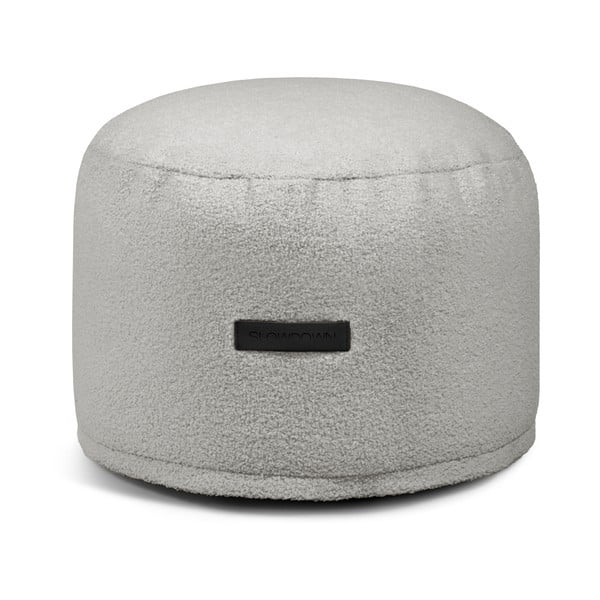 Fotoliu bean bag gri deschis cu tapițerie din țesătură bouclé Mini – SLOWDOWN