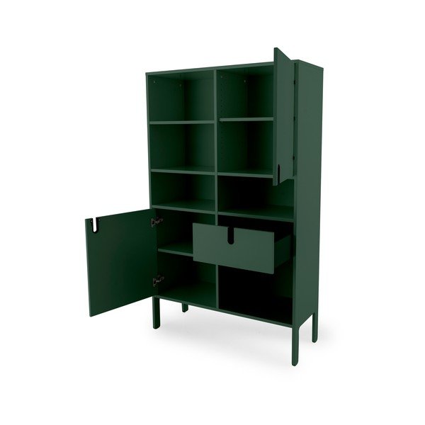 Bibliotecă Tenzo Uno, înălțime 176 cm, verde închis-image-4