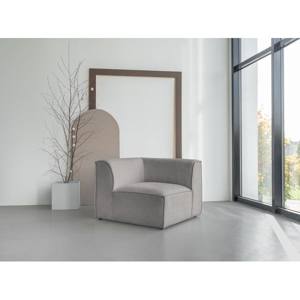 Modul pentru canapea gri deschis (cu colț variabil) Flex Felix – Miuform-image-1
