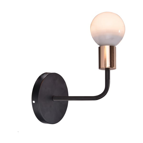 Aplică de perete neagră/arămie Spill – Candellux Lighting-image-4