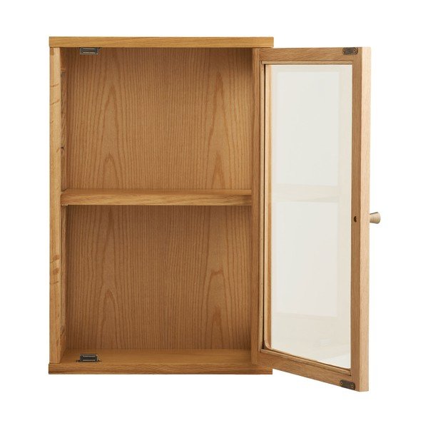 Vitrină în culoare naturală suspendată 40x60x20 cm Zamora – House Nordic-image-3