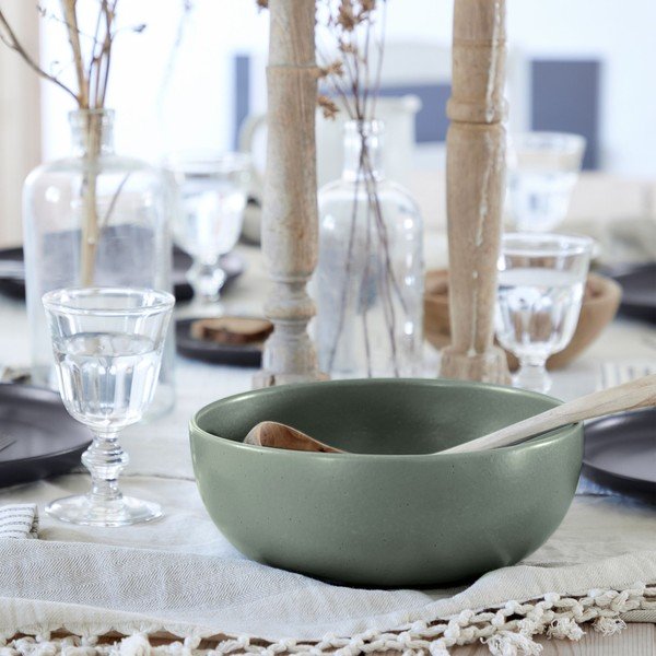 Bol de servire verde din gresie ø 25 cm Pacifica – Casafina-image-1