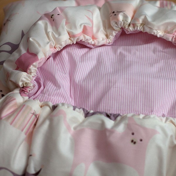 Sac de dormit pentru copii Bartex Animăluțe roz, 70 x 180 cm-image-1