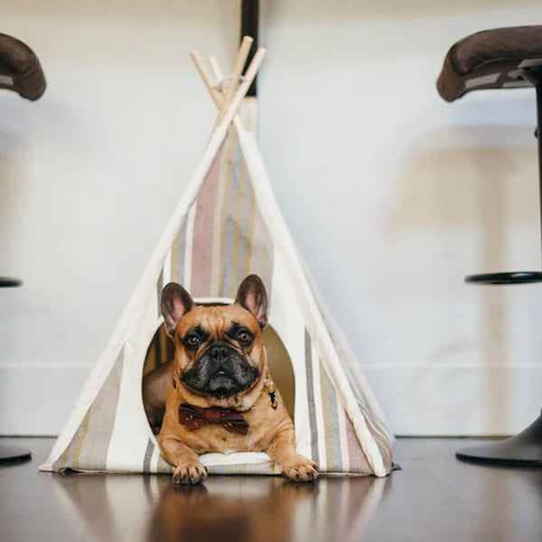 Cort teepee bej pentru animale de companie 63x63 cm Cozy Cove Seacost – P.L.A.Y.-image-1