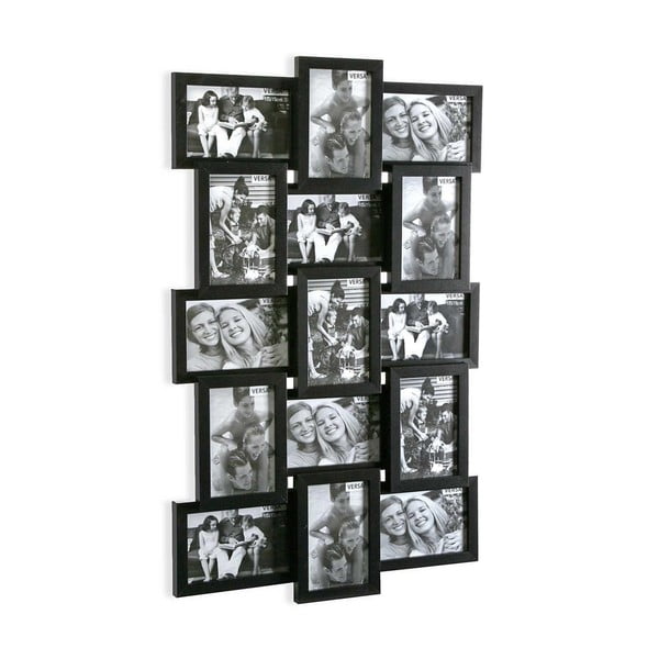 Ramă potrivită pentru 15 fotografii de dimensiune 10 x 15, negru
